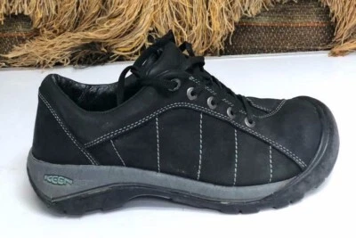 Zapato de cuero negro con cordones al tobillo talla 8,5 Keen juvenil #5322-negro Foto 1 de 4