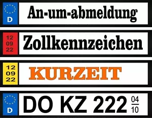 2x KFZ-Schilder | Kurzzeit-Export-Eurokennzeichen | Nummernschild | Kennzeichen - Bild 1 von 17