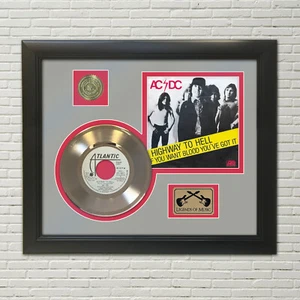 ACDC Highway To Hell custodia con cornice oro 45 dischi display  - Foto 1 di 5