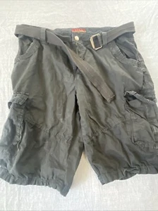 Vigo Black Cargo Shorts Waist 36 With Belt. - Picture 1 of 7