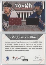 2001-02 ITG Be A Player Update /90 Chris Dingman Sandy McCarthy #TC-39