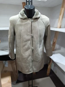 EVIT SHEARLING MONTONE donna woman grigio VINTAGE tg 40 XYR341L - Picture 1 of 12