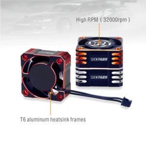 Rocket Metal Cooling Fan 32000RPM 25mm for 1/8 1/10 1/12 RC Car Brushless Motor - Picture 1 of 15