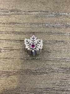 Genuine Pandora Charm Maple Leaf Synthetic Ruby - Picture 1 of 4