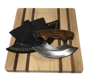PAQUETE - Juego económico hecho a mano cuchillo con mango de madera inoxidable mediano - Tabla de cortar - Imagen 1 de 5