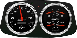 33 34 Ford Car Black Anodized Billet Gauge Panel Dash Insert Instrument Cluster - Picture 1 of 1