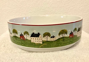 Neu! Brandon House Warren Kimble Landleben Sakura Volkskunst Servierschale 9 Zoll - Bild 1 von 6