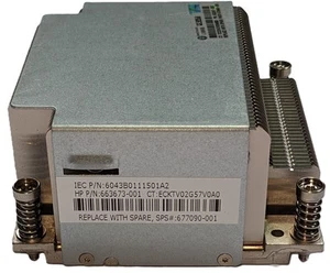 Parte componente disipador térmico servidor HP DL380e G8 663673-001 677090-001 - Imagen 1 de 2