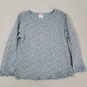 Gymboree Mädchen Shirt Oberteil Blau Langarm Rosa Blumenmuster Vintage 2005 Gr. 3T - Bild 1 von 5