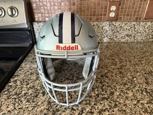 Full Size Dallas Cowboys Riddell Metallic Silver SpeedFlex Football Helmet - Picture 1 of 10