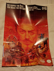 NES Nobunaga's Ambition Poster and Map Only, excellent condition RARE!