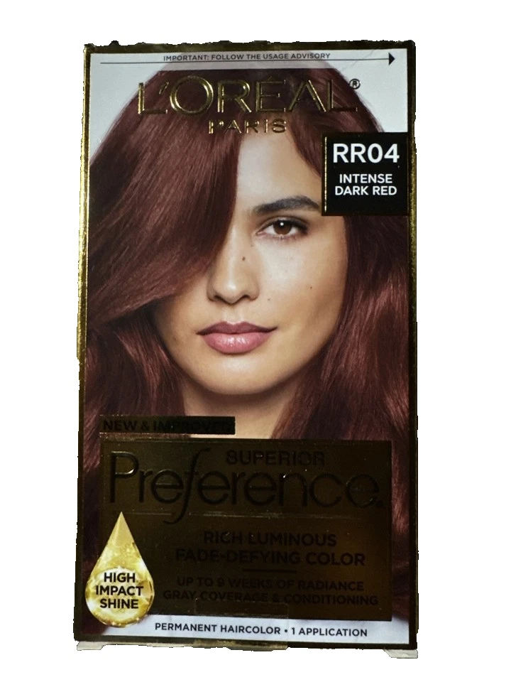 Color de cabello permanente L'Oreal Superior Preference #RR04 ROJO OSCURO INTENSO Foto 1 de 1