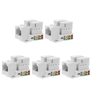 5Pcs CAT5E UTP Module RJ45 Connector Information Socket Keystone Jack - Afbeelding 1 van 8
