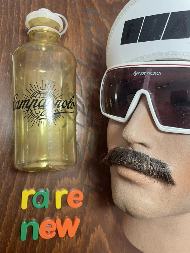 Botella de agua vintage NOS REG TORINO Campagnolo Globo Logo Bronce Blanco RARA Foto 1 de 4
