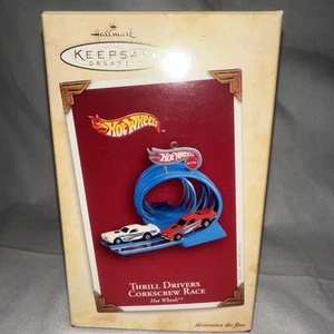 2004 Hot Wheels Nervenkitzel Fahrer Korkenzieher Rennen Hallmark Andenken Ornament - Bild 1 von 2