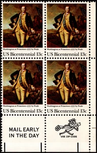 US Stamp Scott # 1704 Zip Block NH 13 Cents George Washington at Princeton Issue - Picture 1 of 1