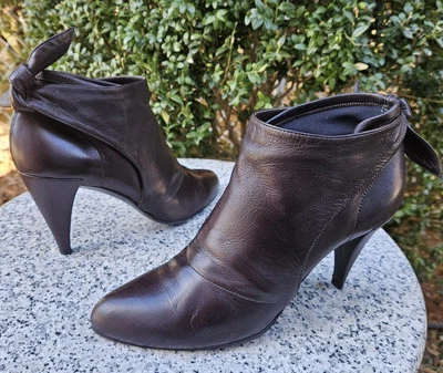 Sapato botinha SIGERSON MORRISON marrom super macio couro no tornozelo tamanho: 6EUA, 36UE  - Imagem 1 de 4
