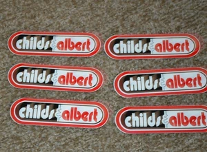(6) CHILDS & ALBERT - Lote de calcomanías/pegatinas de carreras originales vintage años 70’s 80’s - Imagen 1 de 4