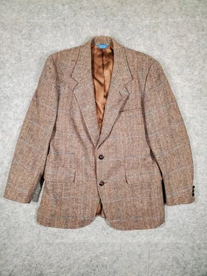 Vintage Pendleton Jacket Mens 42 Brown Wool Tweed Blazer Sport Coat Two Button - Image 1 of 4