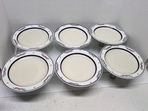 Vintage Stoneware TIENSHAN 6 1/2" Saucers Folkdance Lot Of 6 Plates - Picture 1 of 6