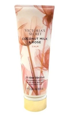 Loção corporal hidratante calma Victoria's Secret leite de coco rosa manteiga de karité 8 oz - Imagem 1 de 2