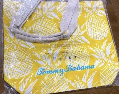 NUEVO TOMMY BAHAMA Amarillo Piñas Playa Compras Viaje Bolso de Mano Gimnasio Foto 1 de 3