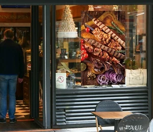 3D Grill Kebab Shop BBQ I286 Fenster Aufkleber Vinyltapete Wandbilder Coco - Bild 1 von 11