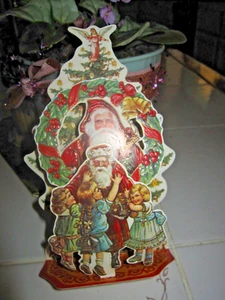 Christmas 1984 3-D  Victorian Santa Pop-up Card - Picture 1 of 8