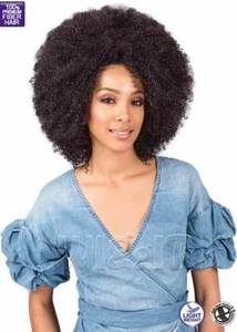 Davina M989 Géant Afro Kinky Serpentin Synthétique Complet Casquette Perruque - Bild 1 von 1