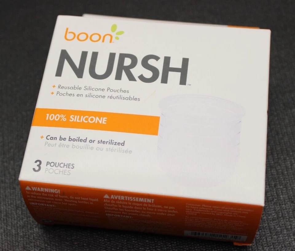 Bolsa Boon Nursh 100% silicone pacote com 3 peças - 4 onças / 118 ml - Imagem 1 de 4