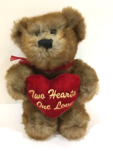 Brown Plush Teddy Bear With Heart-Anniversary Gfit-Birthday-Valentines-7" Bear - Picture 1 of 4