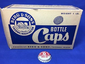 Box of 150 Vintage CLICQUOT CLUB Ginger Ale Cork BOTTLE CAPS Unused TACOMA WA - Picture 1 of 10