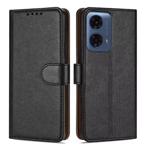 Custodia per Motorola Moto G04 / G04s - custodia a portafoglio in pelle premium - Foto 1 di 5