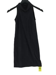 American Apparel Women's Midi Dress S Black Cotton with Elastane Bodycon