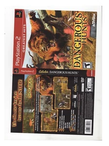 Cabela Dangerous Hunts Greatest Hits PS2 ARTWORK ONLY Authentic NO TRACKING - Picture 1 of 1