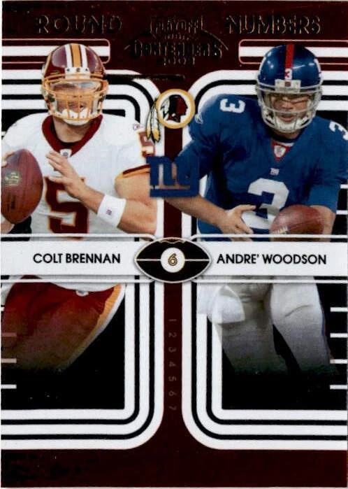 2008 Playoff Contenders #30 Colt Brennan / Andre Woodson Round Numbers #/500 - Image 1 of 2