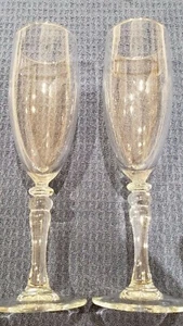 2 Glass/Crystal Champagne Flutes, Perfect for Wedding - Picture 1 of 2