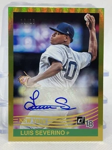 2018 Donruss Retro 1984 Signatures Gold /10 Luis Severino #84S-LS Auto - Picture 1 of 2