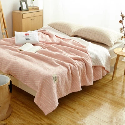 Pure Cotton Blanket Air Conditioning Blankets Throws 100% Cotton Gauze Blankets - Image 1 of 4