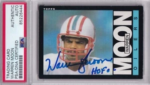 Warren Moon PSA/DNA Rookie SIGNED CARD 1985 Topps AUTOGRAPHED Houston Oilers RC - Picture 1 of 1