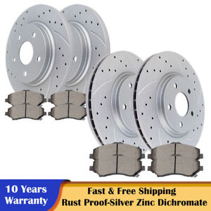 Front Rear Brake Rotors and Pads Brakes Fit TOWN&COUNTRY Journey Grand Caravan