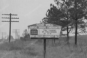 God Will Judge Your Thoughts Road Sign Professional Photo Lab Reprint - Picture 1 of 1