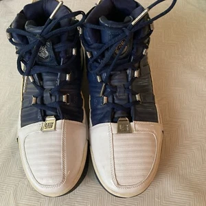 Nike Zoom LeBron 3 Midnight Navy 2006 Größe 11,5 31214-141 weiß blau OG High III - Bild 1 von 7