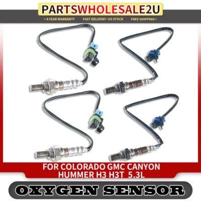 4 sensores de oxígeno para Hummer H3 H3T 2009 GMC Canyon Chevrolet Colorado 5,3 L09-12 Foto 1 de 4