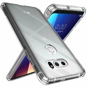 For LG V40 ThinQ Soft Gel Clear Transparent TPU Protective Case Cover