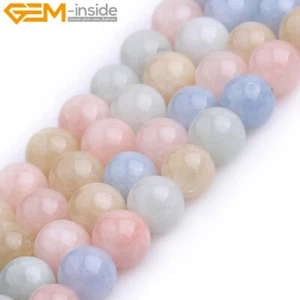 Cuentas de jade multicolores naturales para hacer joyas 15" semipreciosas 6 mm 8 mm 10 mm - Imagen 1 de 30