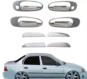 8X Chrome Door Handle Side Cover Trim For Toyota Corolla AE110 AE111 1996-2000 - Picture 1 of 3