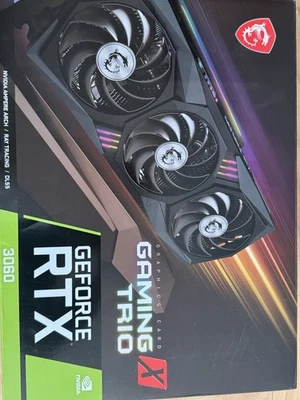 NVIDIA MSI GeForce RTX 3060 Gaming x Trio 12GB GDDR6 Graphics Card - Image 1 of 4