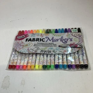 Tulip Permanent Nontoxic Fabric Markers, 20 Pack, Multicolor - Picture 1 of 2