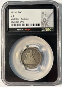 1875-S Twenty Cent Piece 20C NGC G6 - VaultBox Series 3 - Picture 1 of 5